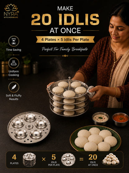 Stainless Steel Mini Idli Maker | Stainless Steel Idli Pot