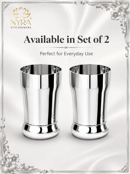 Stainless Steel Glass/Tumbler Set – Premium Quality, Heavy Gauge, 400ML Drinkware Set