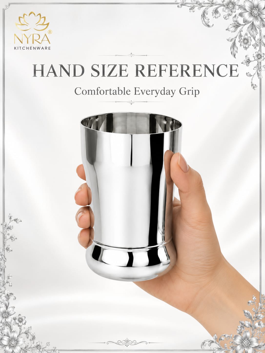 Stainless Steel Glass/Tumbler Set – Premium Quality, Heavy Gauge, 400ML Drinkware Set