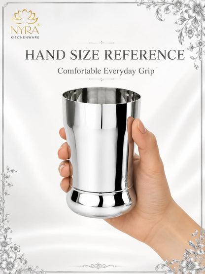 Stainless Steel Glass/Tumbler Set – Premium Quality, Heavy Gauge, 400ML Drinkware Set