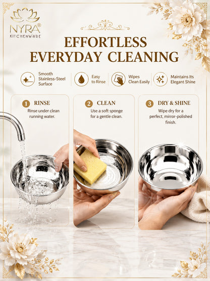 Stainless Steel Bowl Set | Versatile Katori for Desserts, Soups, and Serving