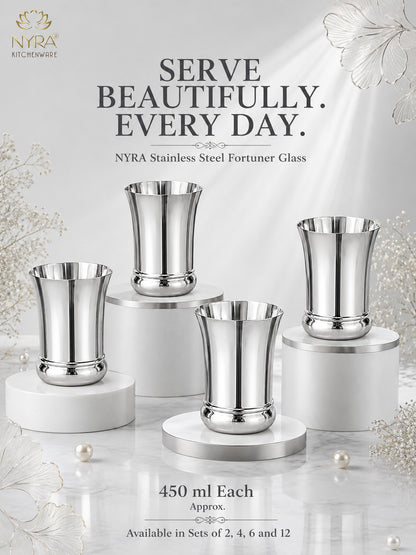 Elegant Stainless Steel Glass Set - Durable Modern Drinkware Set