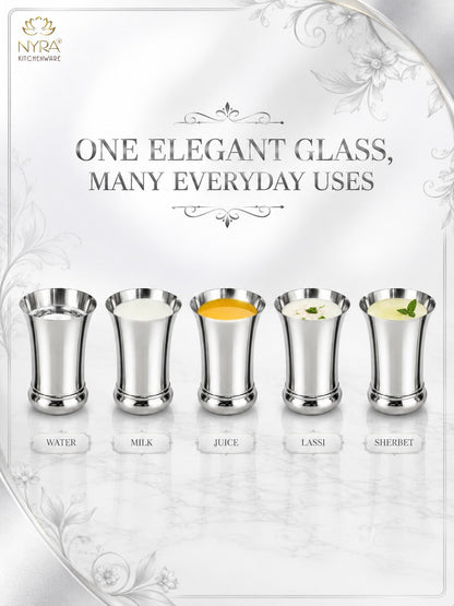 Elegant Stainless Steel Glass Set - Durable Modern Drinkware Set