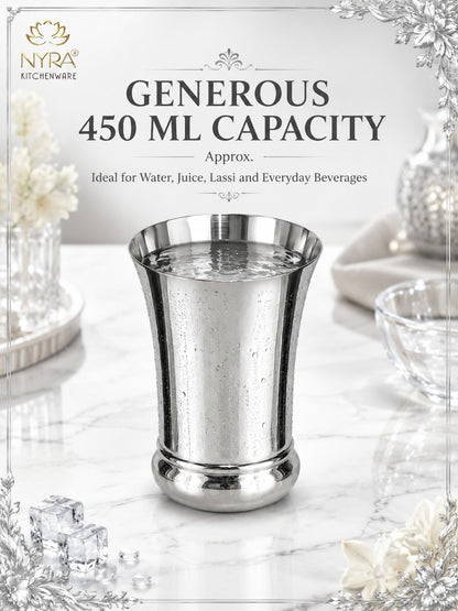 Elegant Stainless Steel Glass Set - Durable Modern Drinkware Set