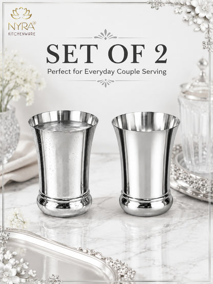 Elegant Stainless Steel Glass Set - Durable Modern Drinkware Set