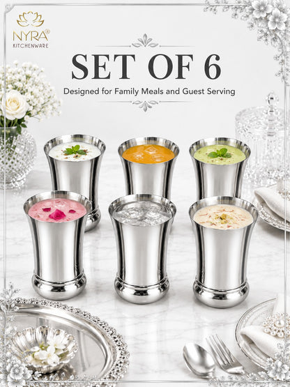Elegant Stainless Steel Glass Set - Durable Modern Drinkware Set
