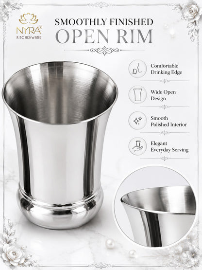 Elegant Stainless Steel Glass Set - Durable Modern Drinkware Set