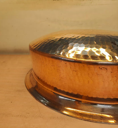 Premium Hammered Copper Lagan/Cooking Pot with Kalai/Tin Coating