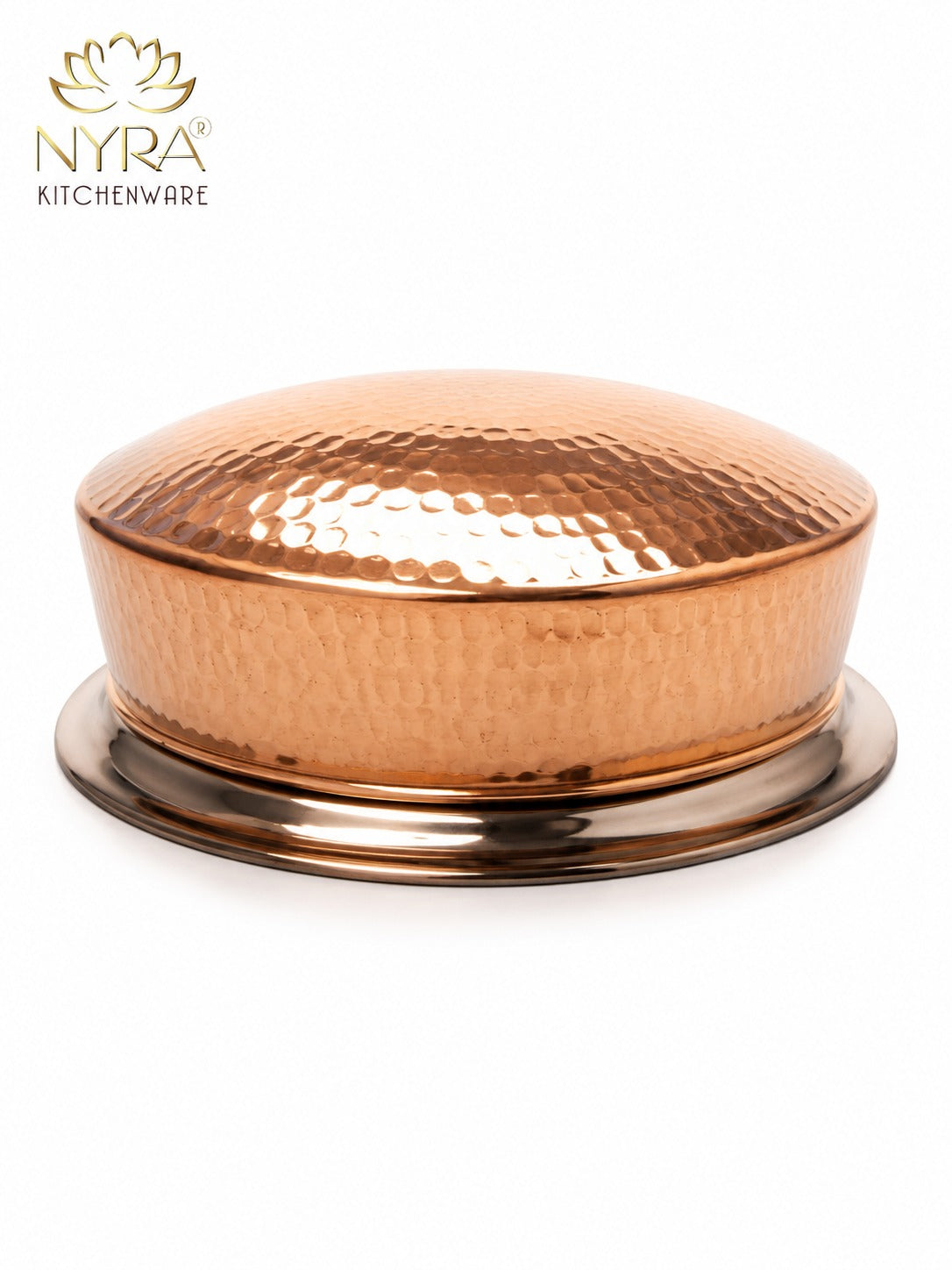 Premium Hammered Copper Lagan/Cooking Pot with Kalai/Tin Coating