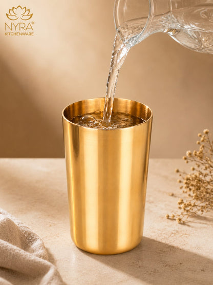 Pure Bronze Water Glass (Kansa / Phool) | Ayurvedic Drinking Tumbler