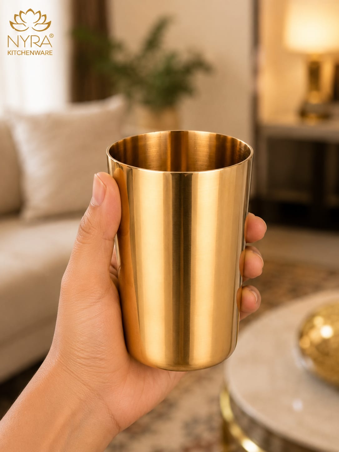 Pure Bronze Water Glass (Kansa / Phool) | Ayurvedic Drinking Tumbler