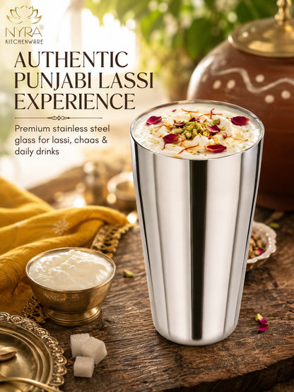 Stainless Steel Premium Lassi Glass - 650ml Multipurpose Drinkware Set