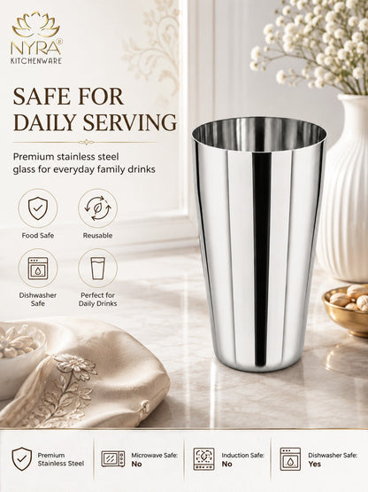 Stainless Steel Premium Lassi Glass - 650ml Multipurpose Drinkware Set