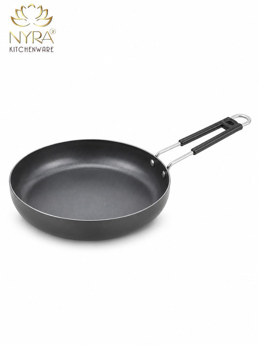 Iron Fry Pan with Handle | Induction Base Frying & Tadka Pan