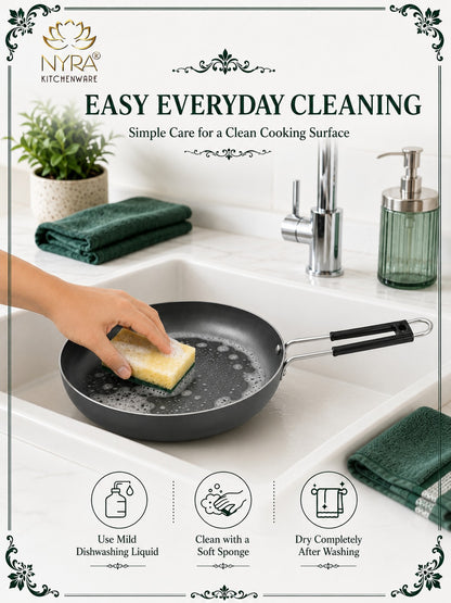 Iron Fry Pan with Handle | Induction Base Frying & Tadka Pan