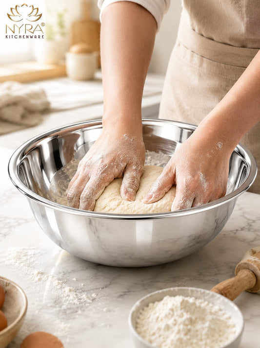 Stainless Steel Deep Mixing Bowl | Multipurpose Kitchen Prep