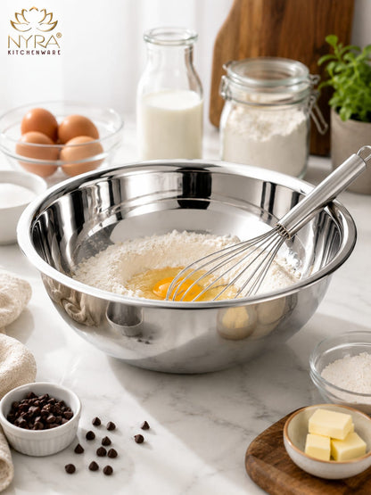 Stainless Steel Deep Mixing Bowl | Multipurpose Kitchen Prep