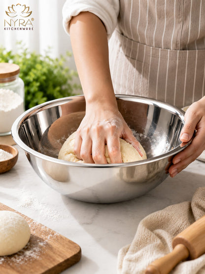 Stainless Steel Deep Mixing Bowl | Multipurpose Kitchen Prep