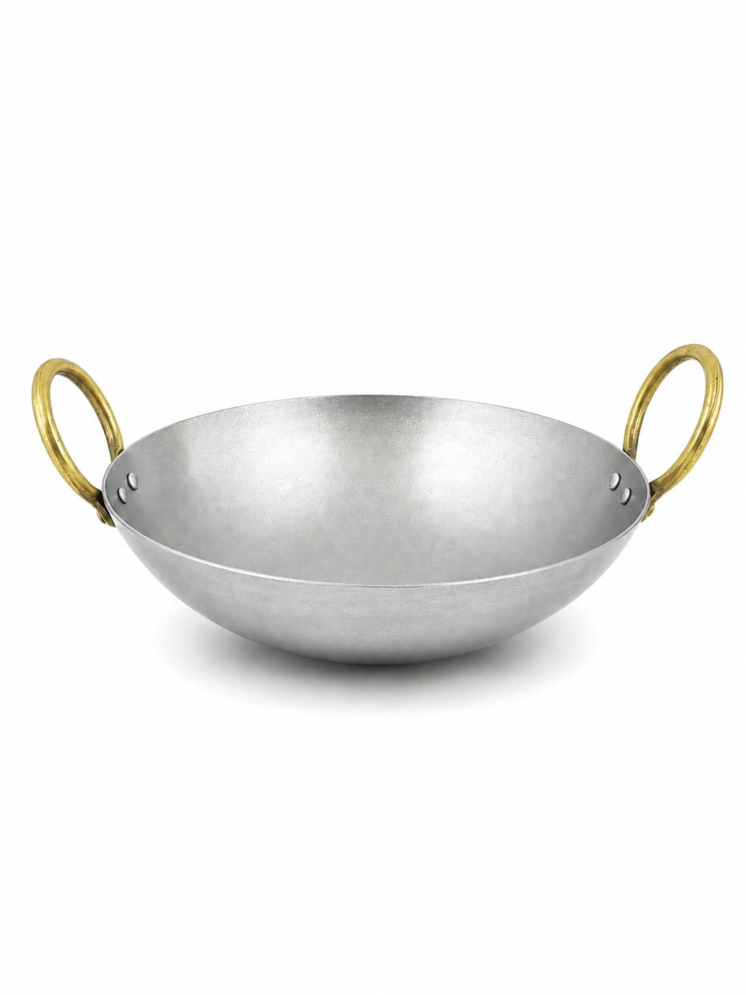 Royale Iron Kadhai/Wok with Sturdy Handle | Deep Bottom Loha Kadai- 4 Sizes