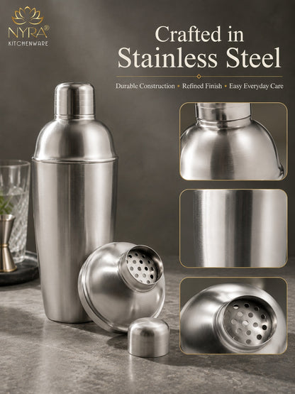 Stainless Steel Cocktail Shaker | Classic Bar Tool for Mixing Drinks, Mocktails & Cocktails |