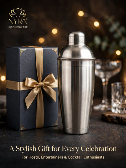 Stainless Steel Cocktail Shaker | Classic Bar Tool for Mixing Drinks, Mocktails & Cocktails |