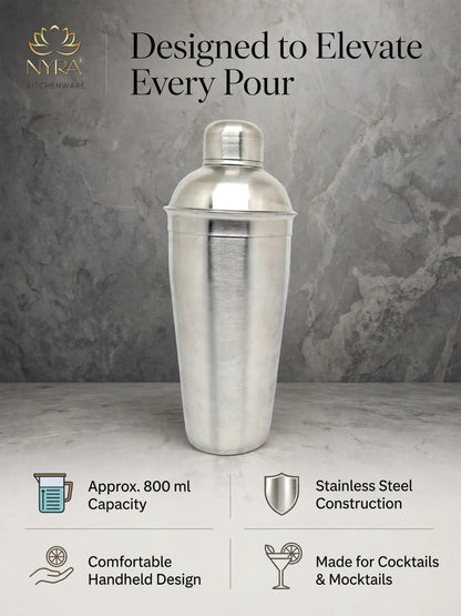 Stainless Steel Cocktail Shaker | Classic Bar Tool for Mixing Drinks, Mocktails & Cocktails |