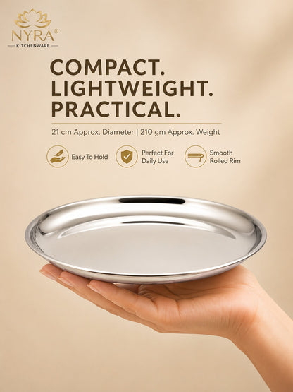 Stainless Steel Plates Set - Heavy Gauge Quarter Plates