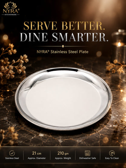 Stainless Steel Plates Set - Heavy Gauge Quarter Plates