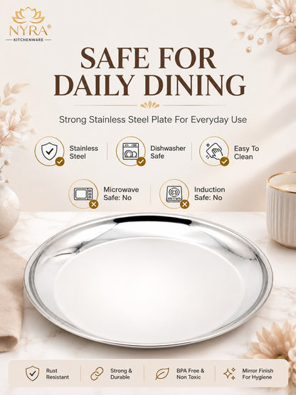 Stainless Steel Plates Set - Heavy Gauge Quarter Plates