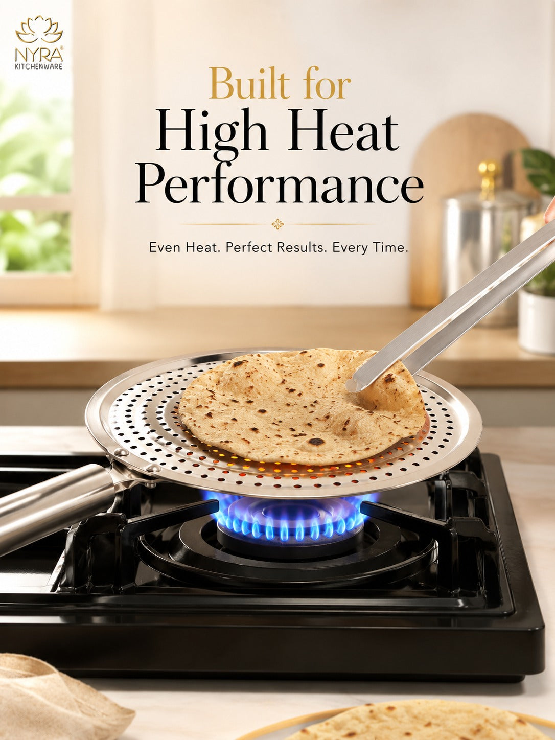 Stainless Steel Roaster and Steel Tong Combo - Kitchen Essential