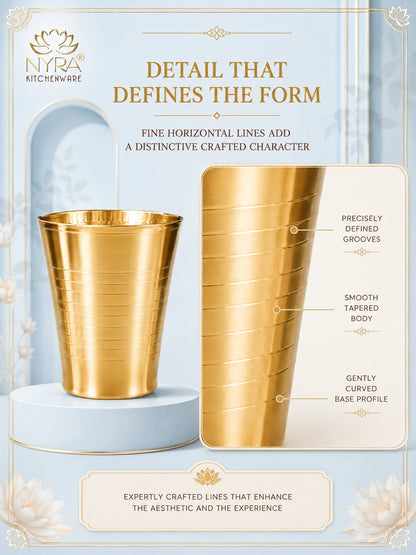 Brass Water Glass (Pital Tumbler) | Handcrafted for Ayurvedic Benefits