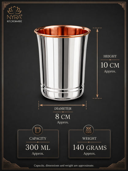 Premium Stainless Steel Tumbler - Inner Copper Coating | Laser Designed Exterior | BPA Free