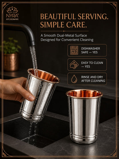 Premium Stainless Steel Tumbler - Inner Copper Coating | Laser Designed Exterior | BPA Free