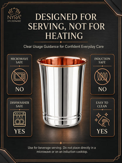 Premium Stainless Steel Tumbler - Inner Copper Coating | Laser Designed Exterior | BPA Free