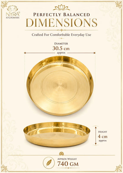 Bronze Handmade Phool Thali | Kansa Handcrafted Traditional Thali – Health-Boosting, Durable, and Elegant Dining Essential |