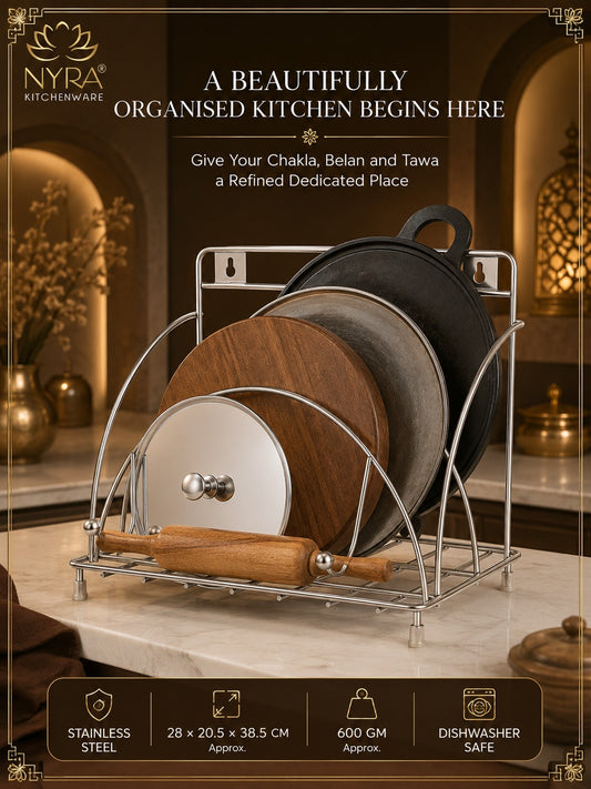 Stainless Steel Chakla/Belan/Tawa Stand