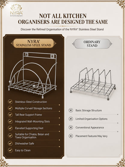 Stainless Steel Chakla/Belan/Tawa Stand