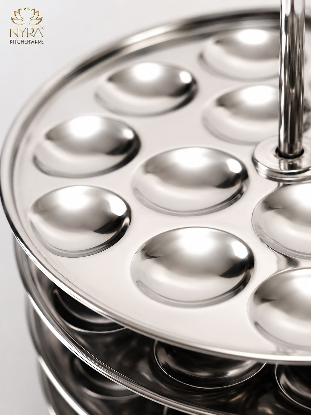 Stainless Steel Mini Idli Stand - 3 & 4 Plates | Makes 45 to 60 Mini Idlis at a time