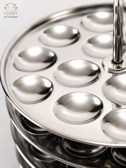 Stainless Steel Mini Idli Stand - 3 & 4 Plates | Makes 45 to 60 Mini Idlis at a time