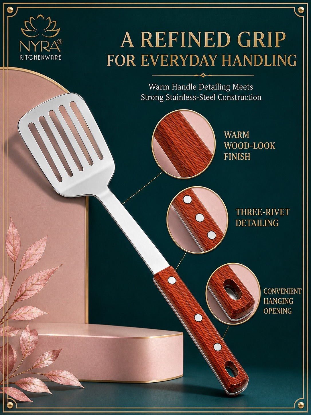 Stainless Steel Kitchen Tool Set for Cooking - Set of 4