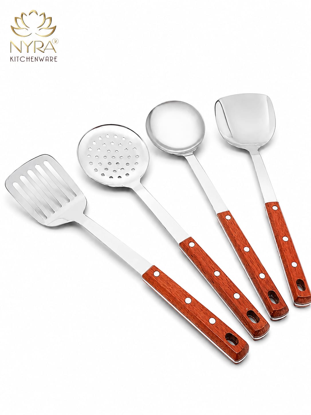 Stainless Steel Kitchen Tool Set for Cooking - Set of 4