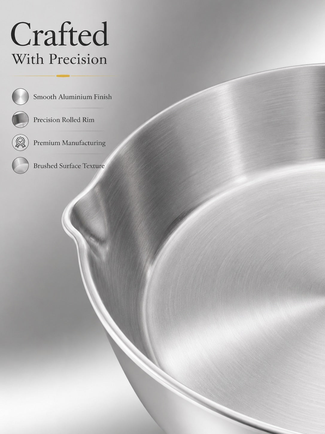 Aluminium Fry Pan with Stainless Steel Handle - for Cooking and Frying