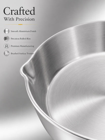 Aluminium Fry Pan with Stainless Steel Handle - for Cooking and Frying