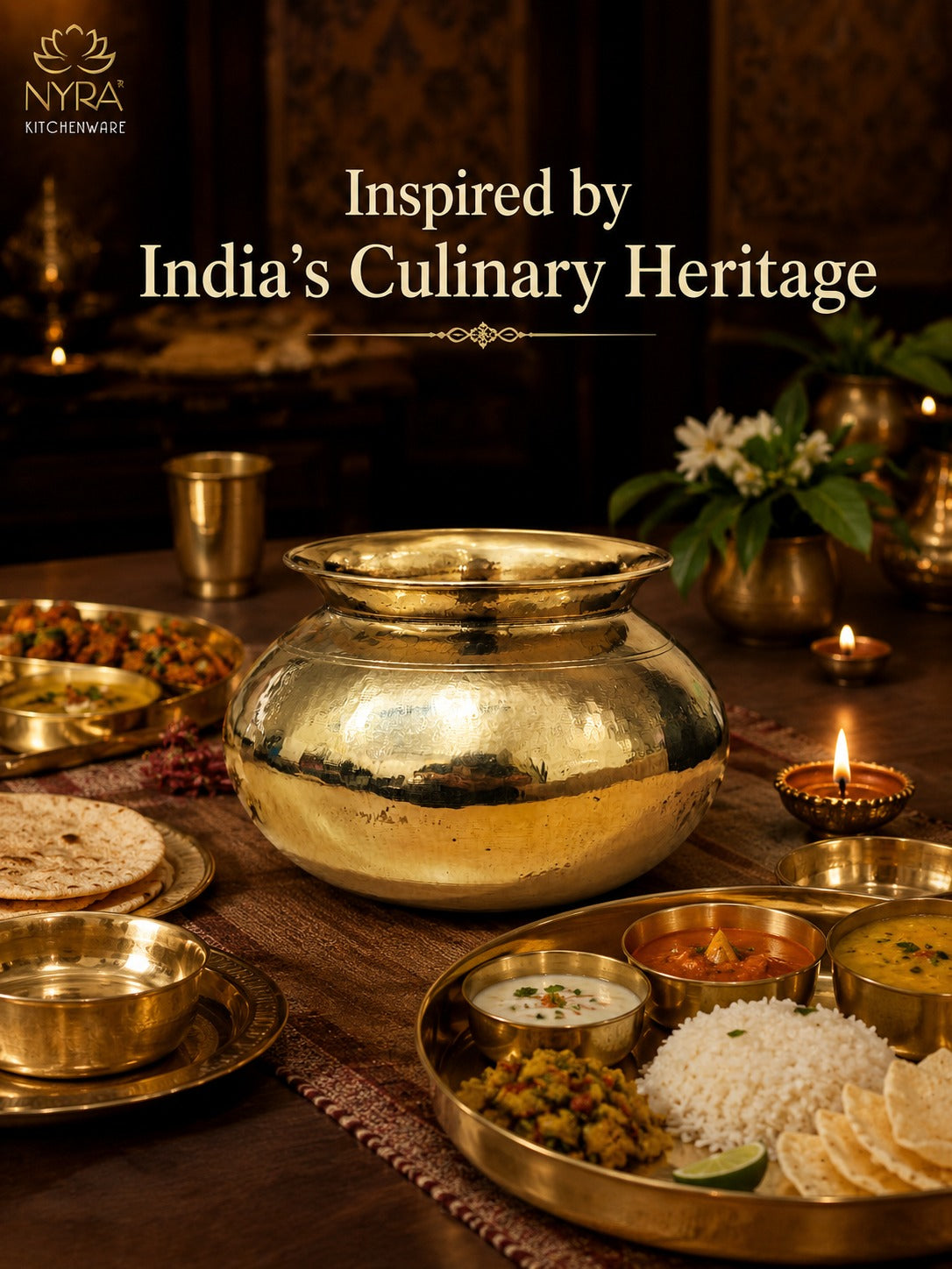 Pure Brass Handi (Peetal Pot) with Smooth Finish | Elegant Serving & Cooking Vessel