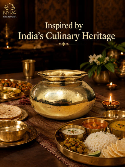 Pure Brass Handi (Peetal Pot) with Smooth Finish | Elegant Serving & Cooking Vessel