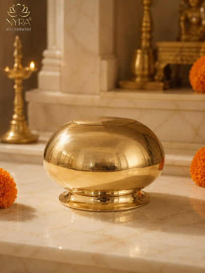 Pure Brass Handi (Peetal Pot) with Smooth Finish | Elegant Serving & Cooking Vessel