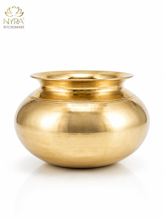 Pure Brass Handi (Peetal Pot) with Smooth Finish | Elegant Serving & Cooking Vessel