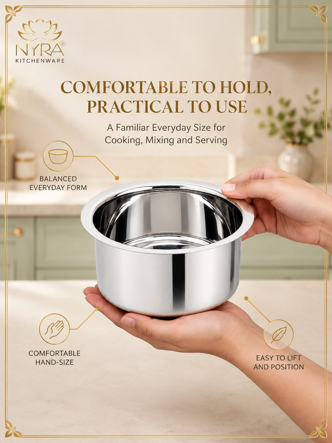 Induction Compatible Stainless Steel Tope Set (2 Pcs) | Heavy Gauge Flat Bottom