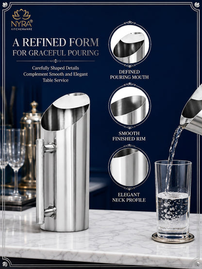 Premium Stainless Steel Hotel Pitcher | Elegant Water Jug with Sturdy Handle