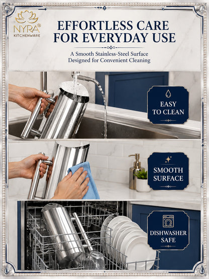 Premium Stainless Steel Hotel Pitcher | Elegant Water Jug with Sturdy Handle